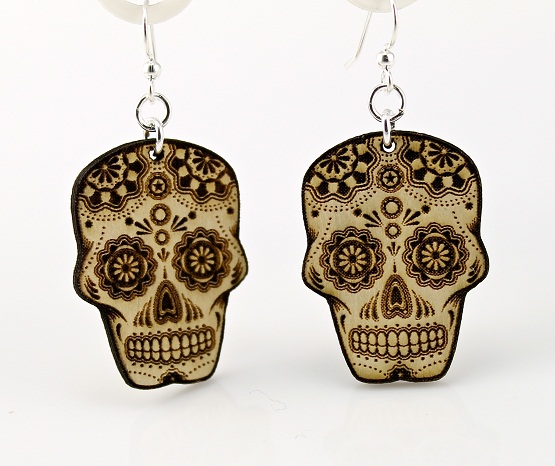 Green Tree Jewelry Sugar Skulls Earrings Green Tree Jewelry Sugar Skulls Earrings