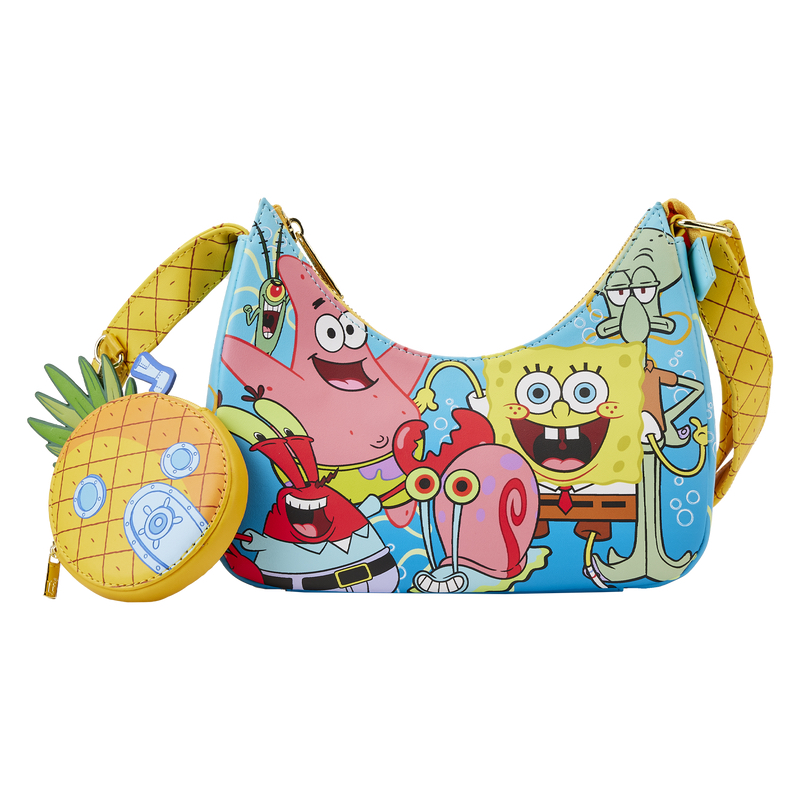 Loungefly SpongeBob SquarePants Group Shot Crossbody Bag Loungefly SpongeBob SquarePants Group Shot Crossbody Bag